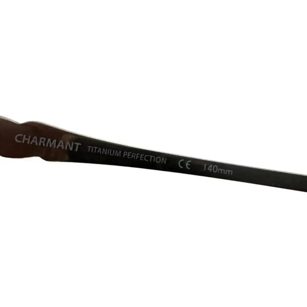 NEW Charmant Fairycore rectangle silver Pure Titanium TI29209 Eyeglasses